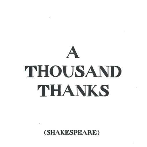 a thousand thanks