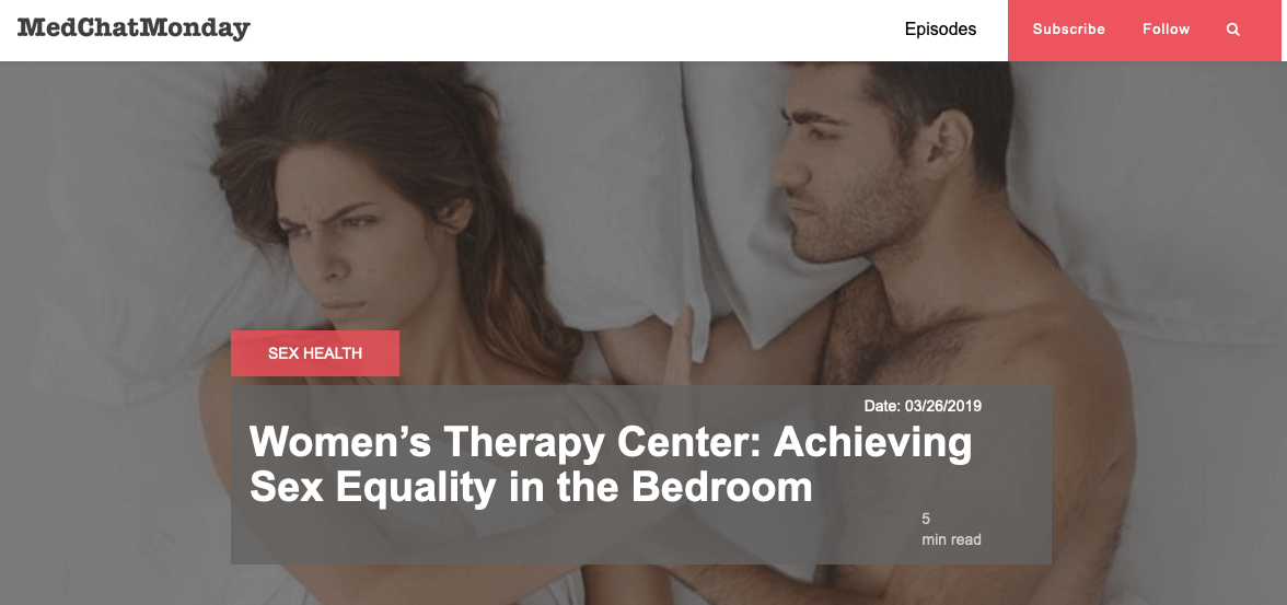 Women's Therapy Center: Achieve Sex Equality in the Bedroom